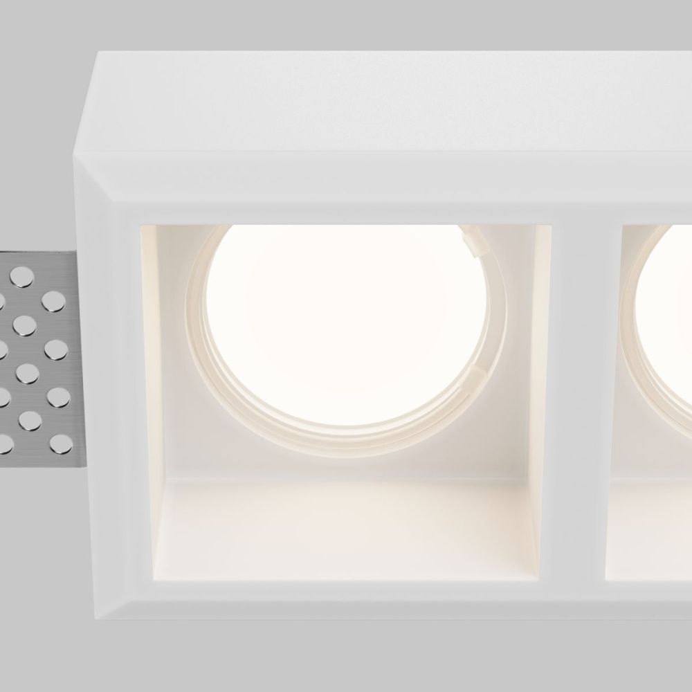 Встраиваемый светильник 15 см, Maytoni Technical Gyps Modern DL131-GU10-02-W, белый