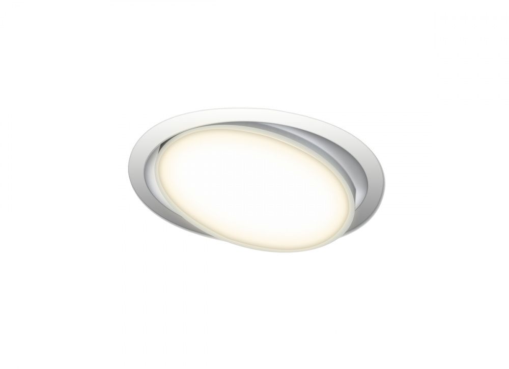 Встраиваемый светильник 10 см, 9W, 3000К, белый, теплый свет, Donolux DL18813/9W White R, светодиодный