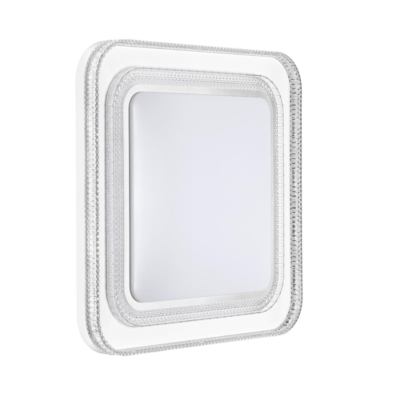 Светильник 49*49*7,5 см, LED 1*70W, 3000-6000 К, Sonex Suzy Silver 7685/EL, белый/серебристый/прозрачный