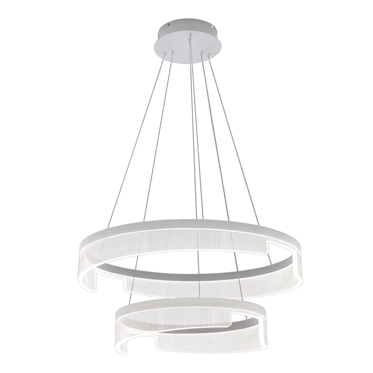 Подвесной светильник 60*60*150 см, LED 72W, 3000 / 6000K, Белый LED4U L5022-600-400 WH