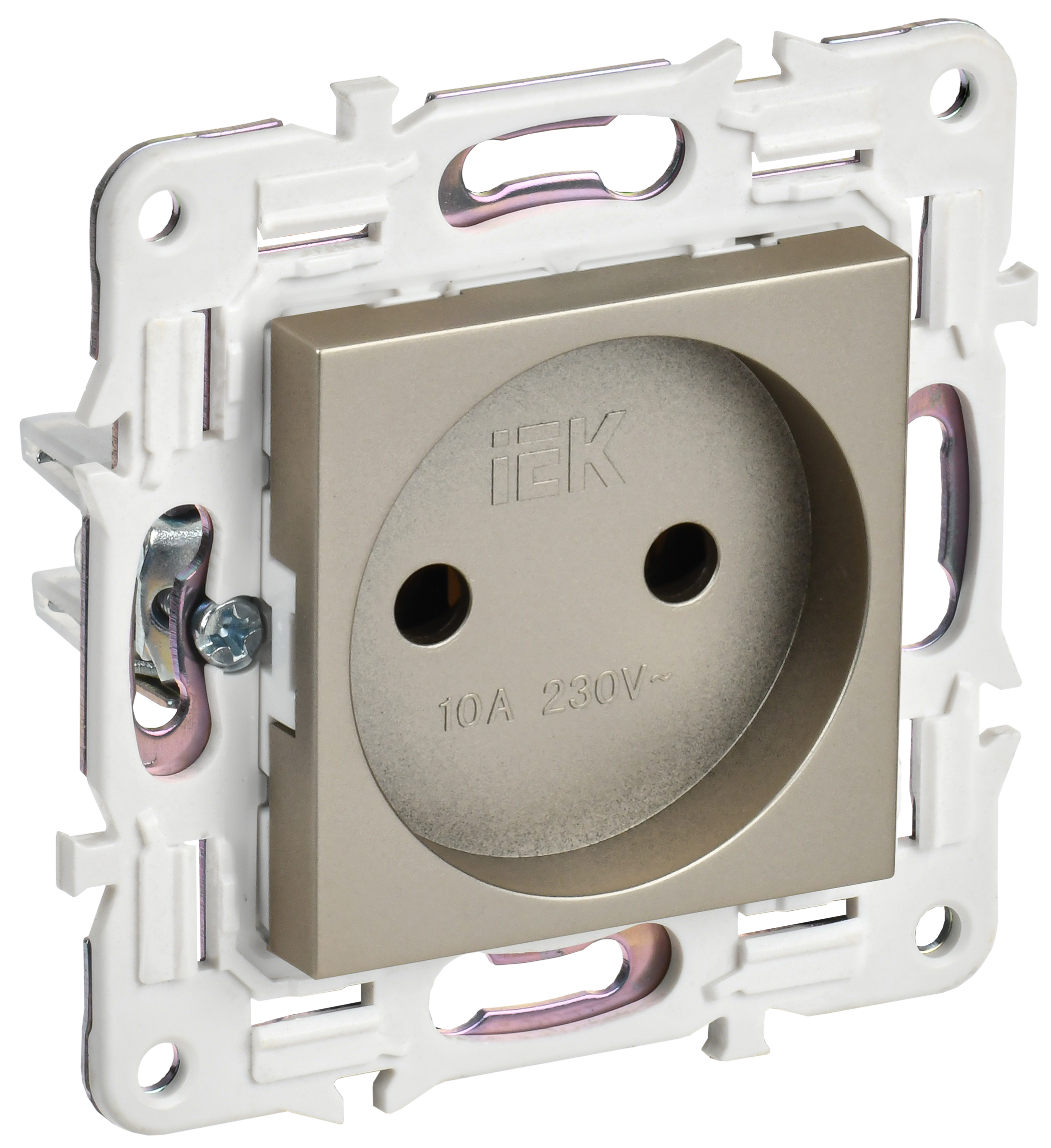SKANDY Розетка без з/к/ш 10А SK-R02Sh шамп. IEK, SK-R10-10-K37