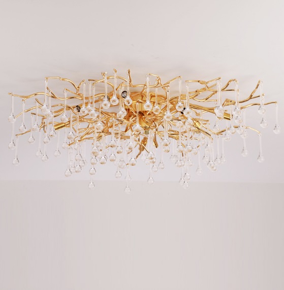 Светильник потолочный ElegantLight DZN-9143 СЕРЕБРО D500/H400/6/E14/40W RAIN 22-12