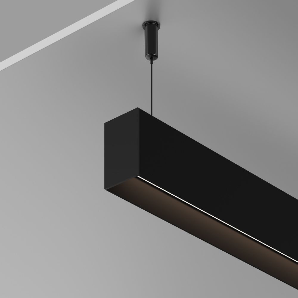 Алюминиевый профиль накладной-подвесной 35x51 (Черный, 2 м), ALM-3551-B-2M 633011, 200*4*5 см, Maytoni  633011, Черный