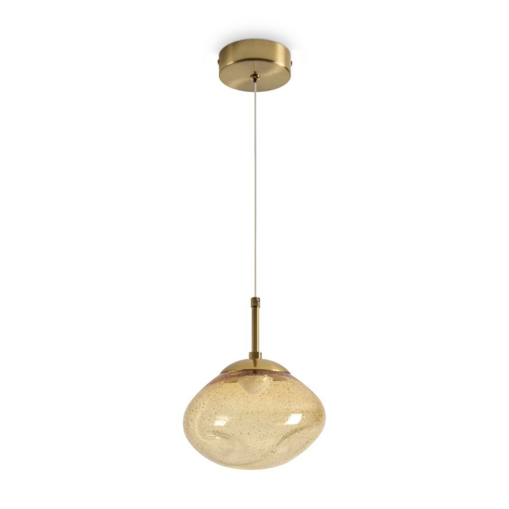 Подвесной светильник 20 см, 5W, 3000K, Freya Mote FR5601PL-L40YA, латунь