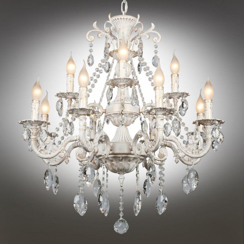 Подвесная люстра 76*95-125 см, 12*E14, 60W, Omnilux Omnilux 790 OML-79003-12, белый