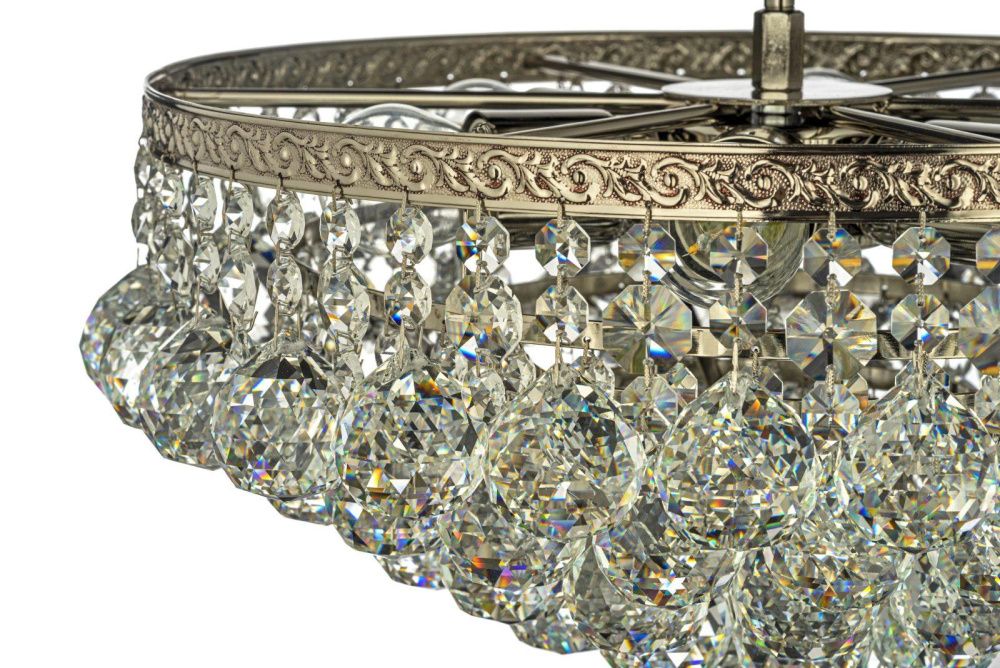 Люстра потолочная *38*32 см, 5*E27*60W, Arti Lampadari Castellana Nickel Castellana E 1.3.38.501 N, Матовый никель