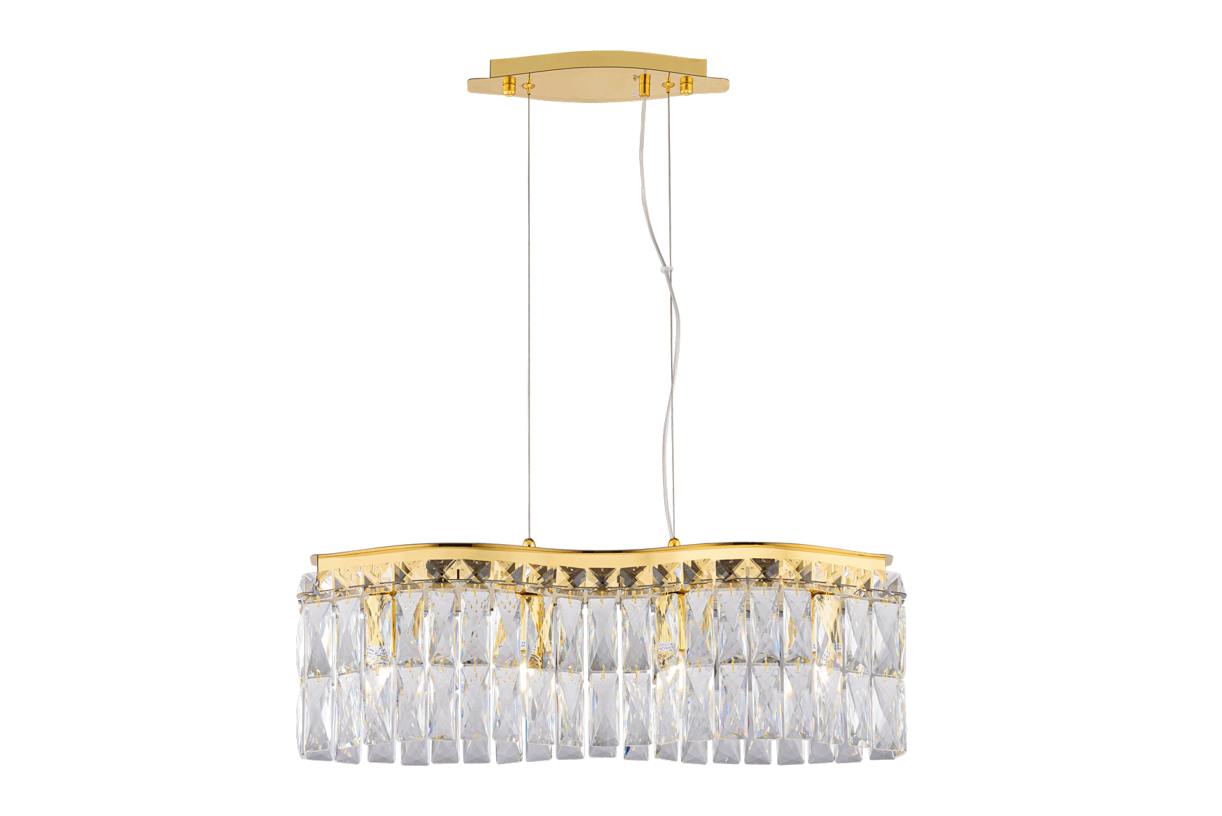 Люстра 650*140*230, 4*E14, 40W NewRgy Cristallo 5682E/4A GOLD+CLEAR, Золото+прозрачный