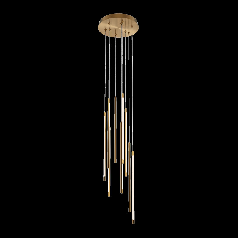 Каскадная люстра 35*35*352,5 см, LED, 46W, 3000К, Maytoni Light stick MOD236PL-L54BS3K латунный