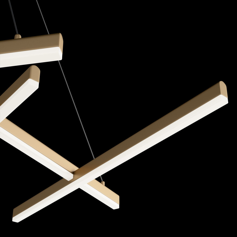 Люстра подвесная Maytoni LED Line MOD016PL-L75MG3K, 75W LED, 3000K, золото
