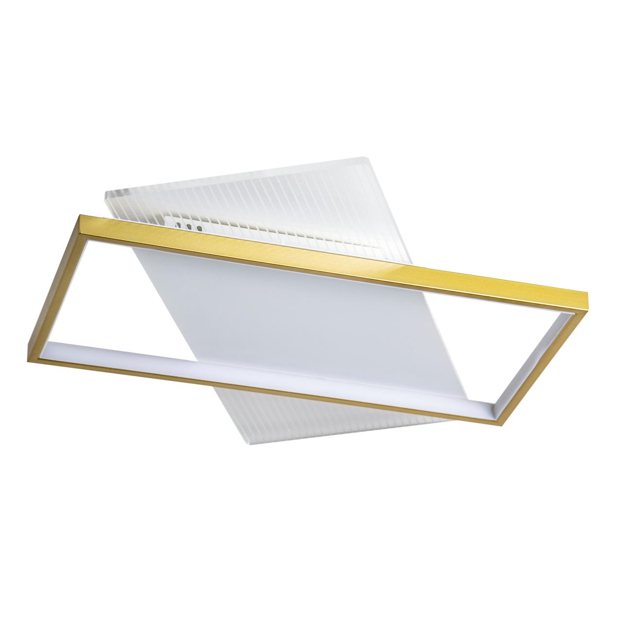 Светильник 54*53*7 см, LED 60W, 3000 / 6000K, Золото LED4U L1026-500 GD