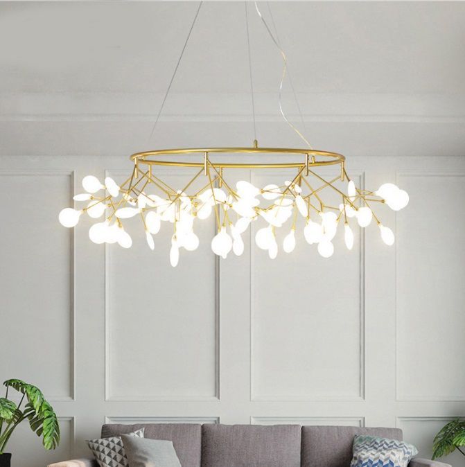 Светильник DZN-54946 ЗОЛОТАЯ БРОНЗА  D800/H350*2000/108/LED/45W/3000К