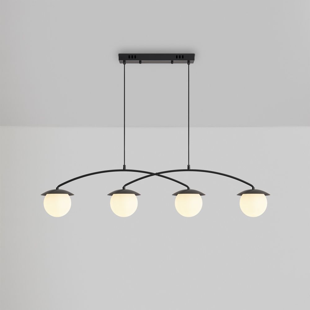 Подвесной светильник 106*13*35-120 см, 4*E14*60W, Freya  FR5520PL-04B, Черный