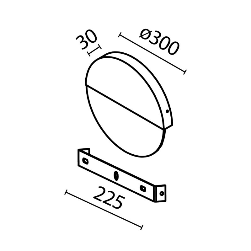 Бра 30 см, 6W, 3000K, Maytoni MOD320WL-L6BS3K1, латунь