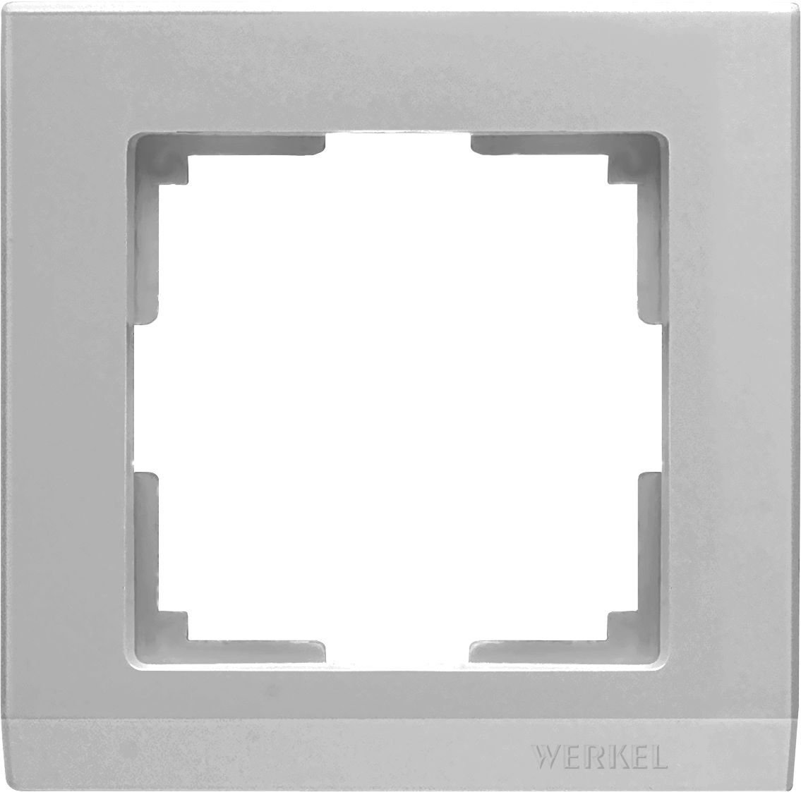 WL04-Frame-01 /Рамка на 1 пост (серебряный), 4690389063688
