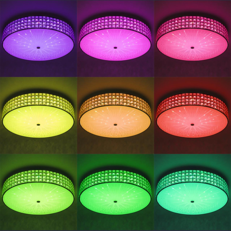 Люстра хрустальная 61 см, 105W, 3000-5500К Citilux Портал CL32410G1 LED RGB с пультом хром