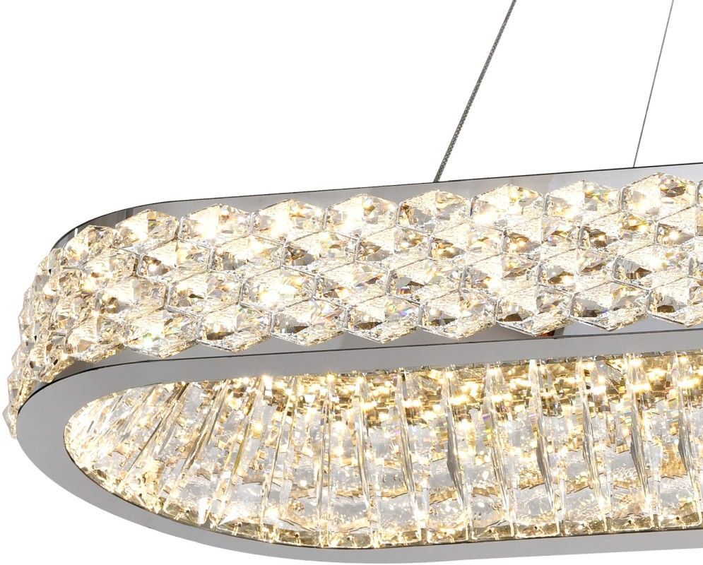 Люстра подвесная 120 см, 80W, 3000-6000K, Stilfort 4040/09/12PL, хром