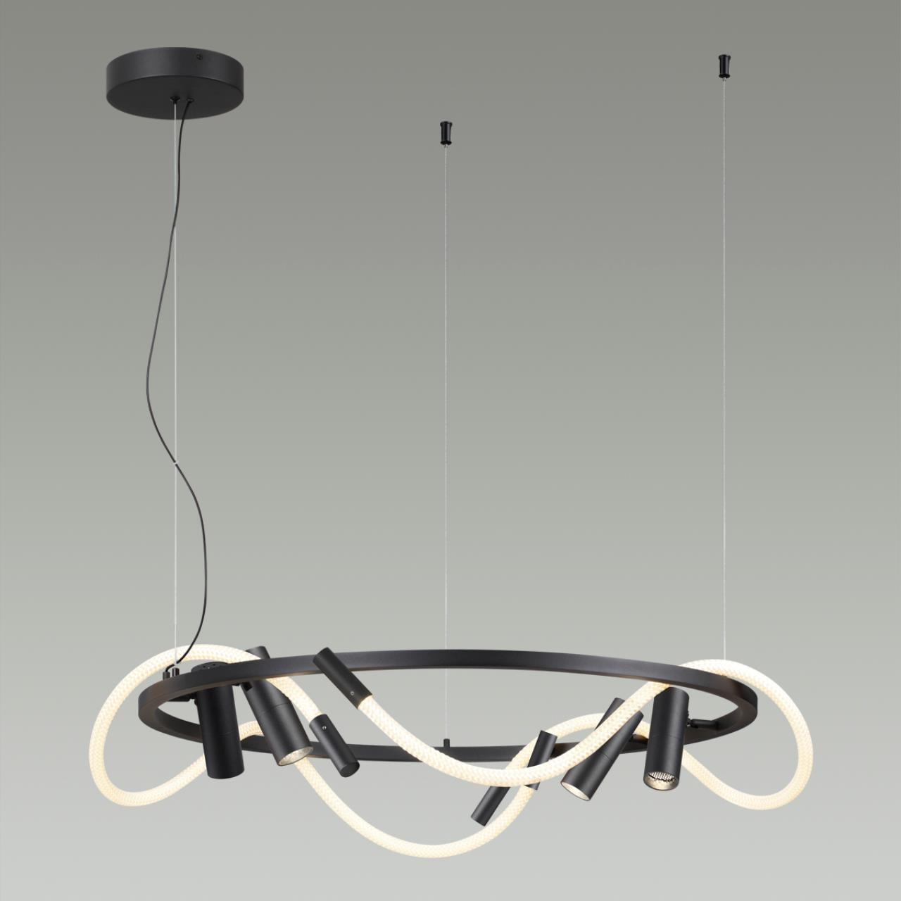 Светильник 90 см, Odeon Light Corda 4391/55L, черный