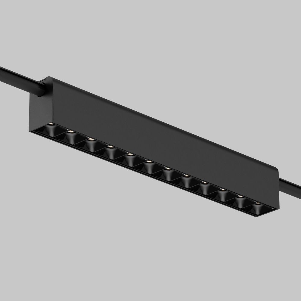 Трековый светильник 32,1*3,35*-5,05 см, *LED*12W, 3000K, Maytoni Technical Points TR237-1-12W3K-B, Черный