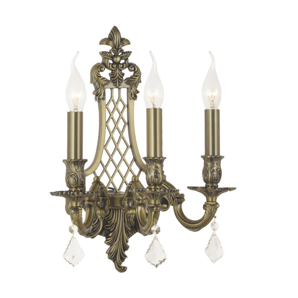 Бра *31*40 см, 3*E14*40W, Dio D`arte Briatico Briatico E 2.1.3.600 AG, Золото