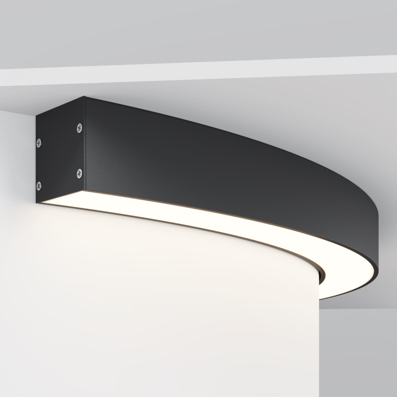 Радиусный профиль ALM-3535R-B-D-90°-0.8M 3,5*3,5*65,58 см, Maytoni Led Strip черный