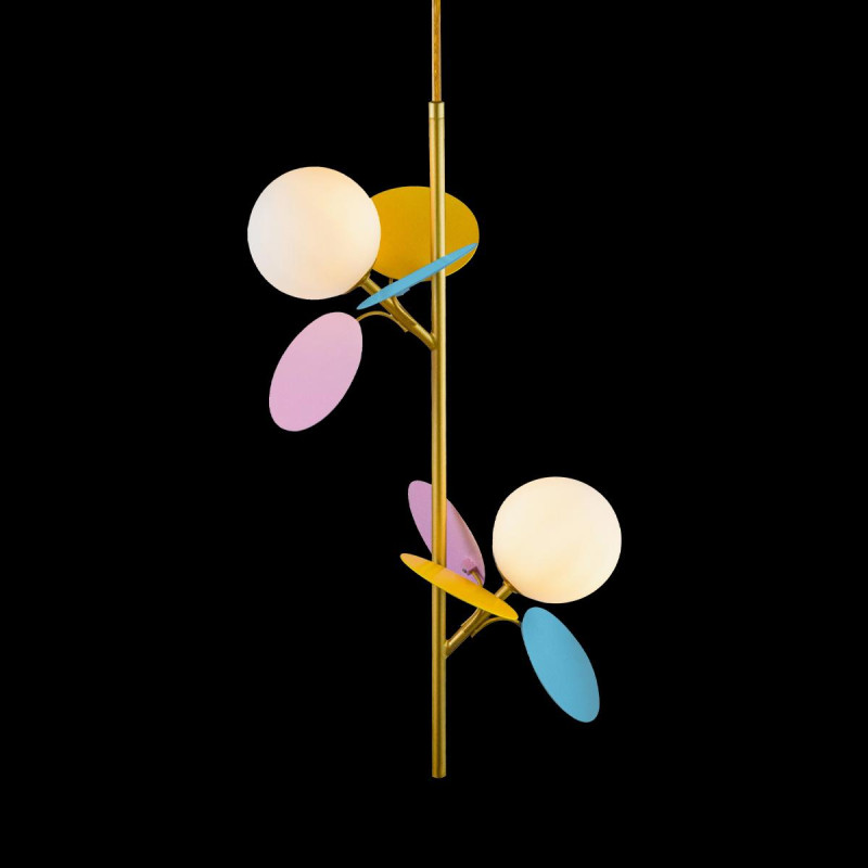 Светильник подвесной LOFT IT Matisse 10008/2P mult, золото-разноцветный