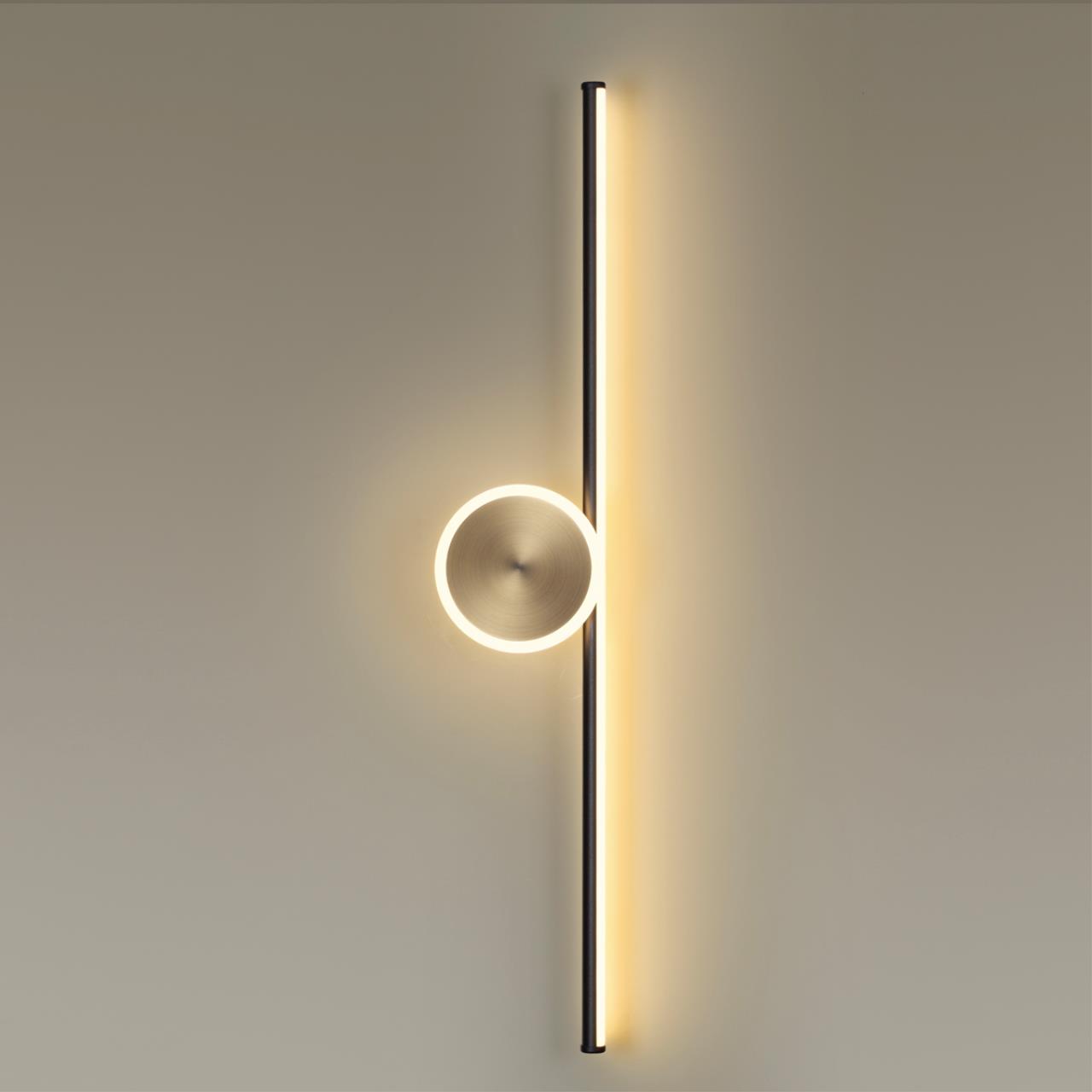Бра 70 см, 18W, 3000K, Odeon Light STILO 6601/18WL, черный