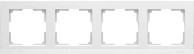 WL04-Frame-04-white / Рамка на 4 поста (белый), 4690389047138