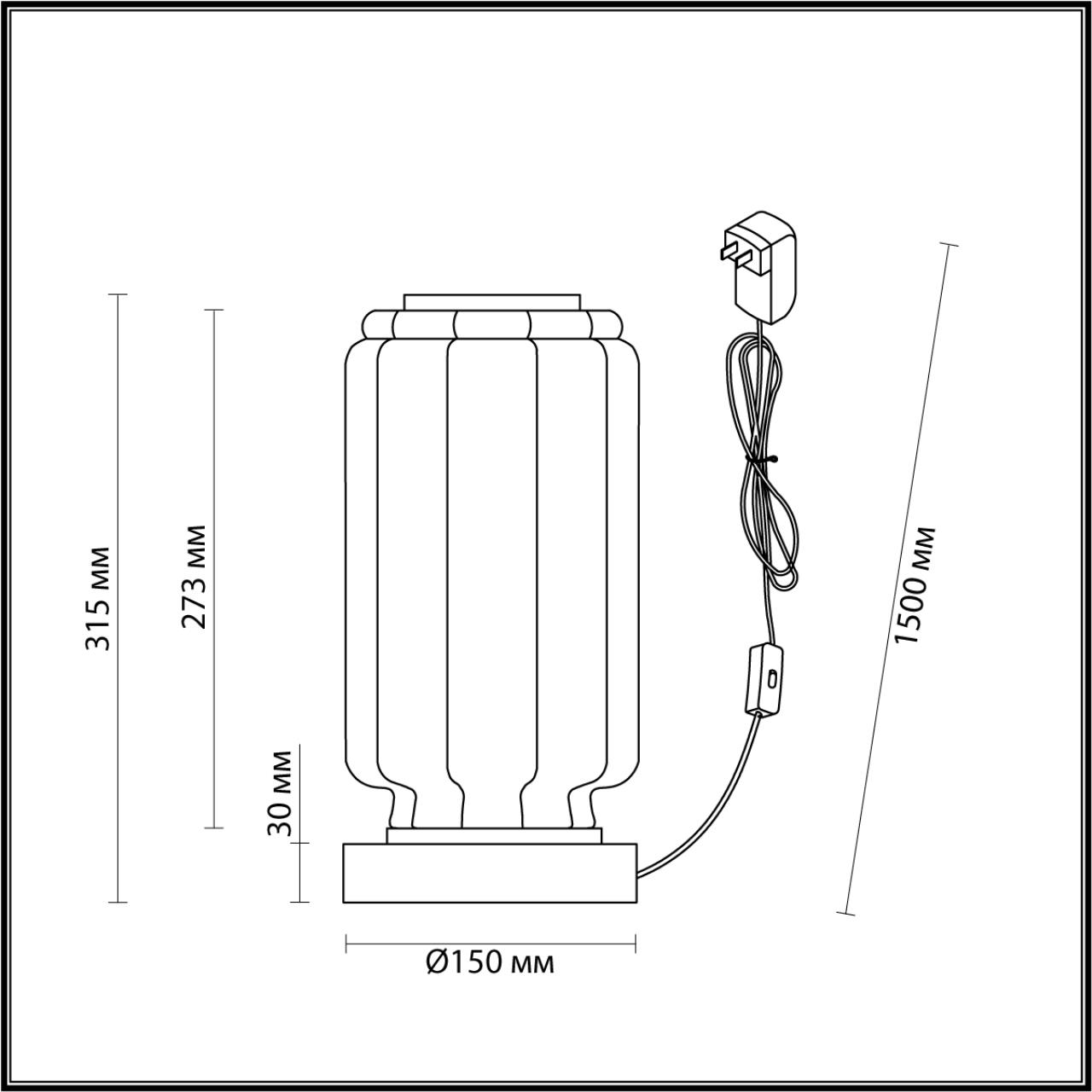 Настольная лампа 15*15*31 см, 1*LED*10W Odeon Light Jam 5409/10TL черный