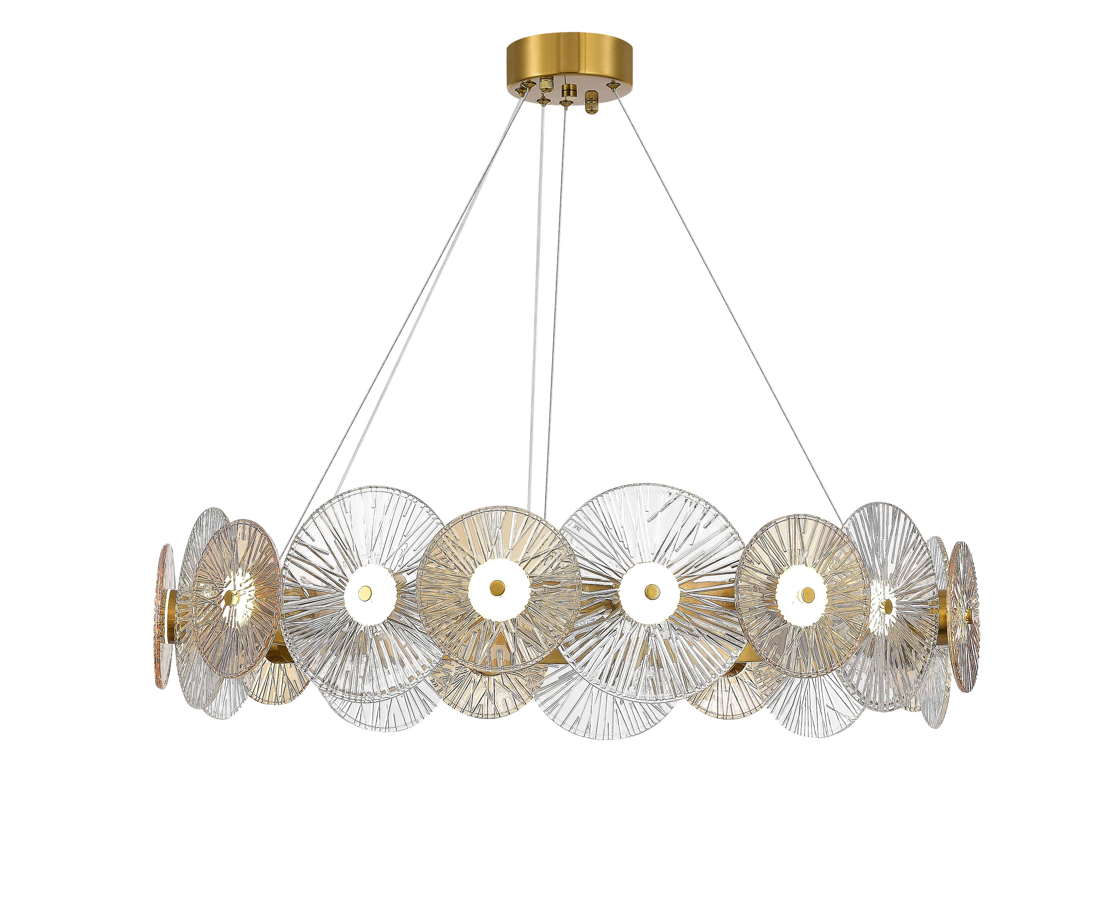 Люстра 800*1500, 18*G9,  NewRgy LED D2816-DW-8 BRASS, Бронза
