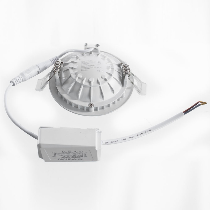 Светильник 11 см, 8W, 3000K, белый, 640lm, теплый свет, Arte Lamp Riflessione A7008PL-1WH, встраиваемый светодиодный