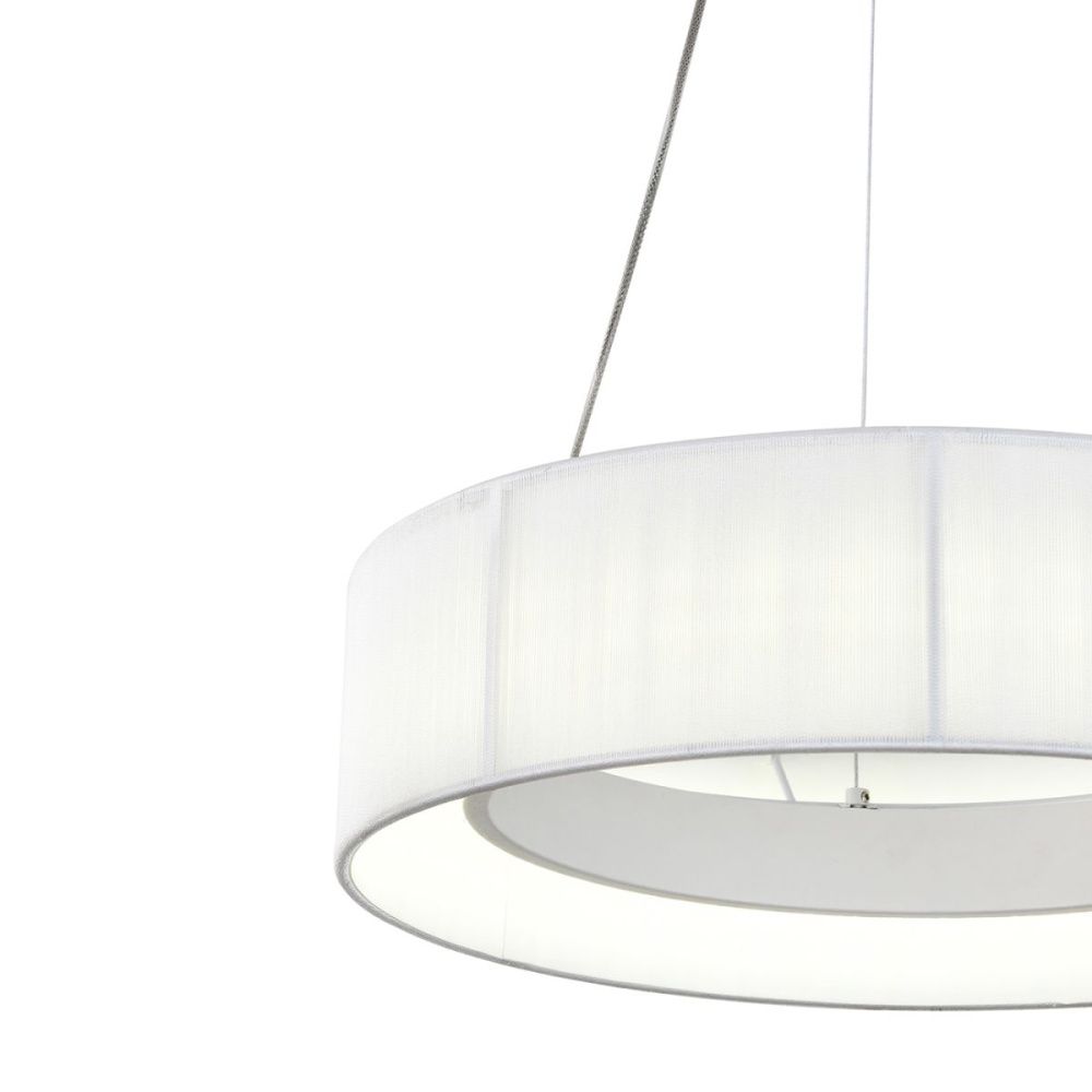 Подвесной светильник 38 см, 25W, 3000-6000K, Indigo Luminosa 13041/A/1P White V000208L, белый