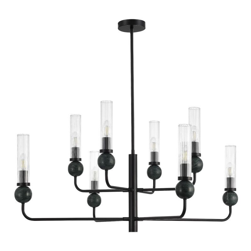 Люстра на штанге 65,5*151 см, 8*E14*40W, ST-Luce Medea SL1244.403.08, черный