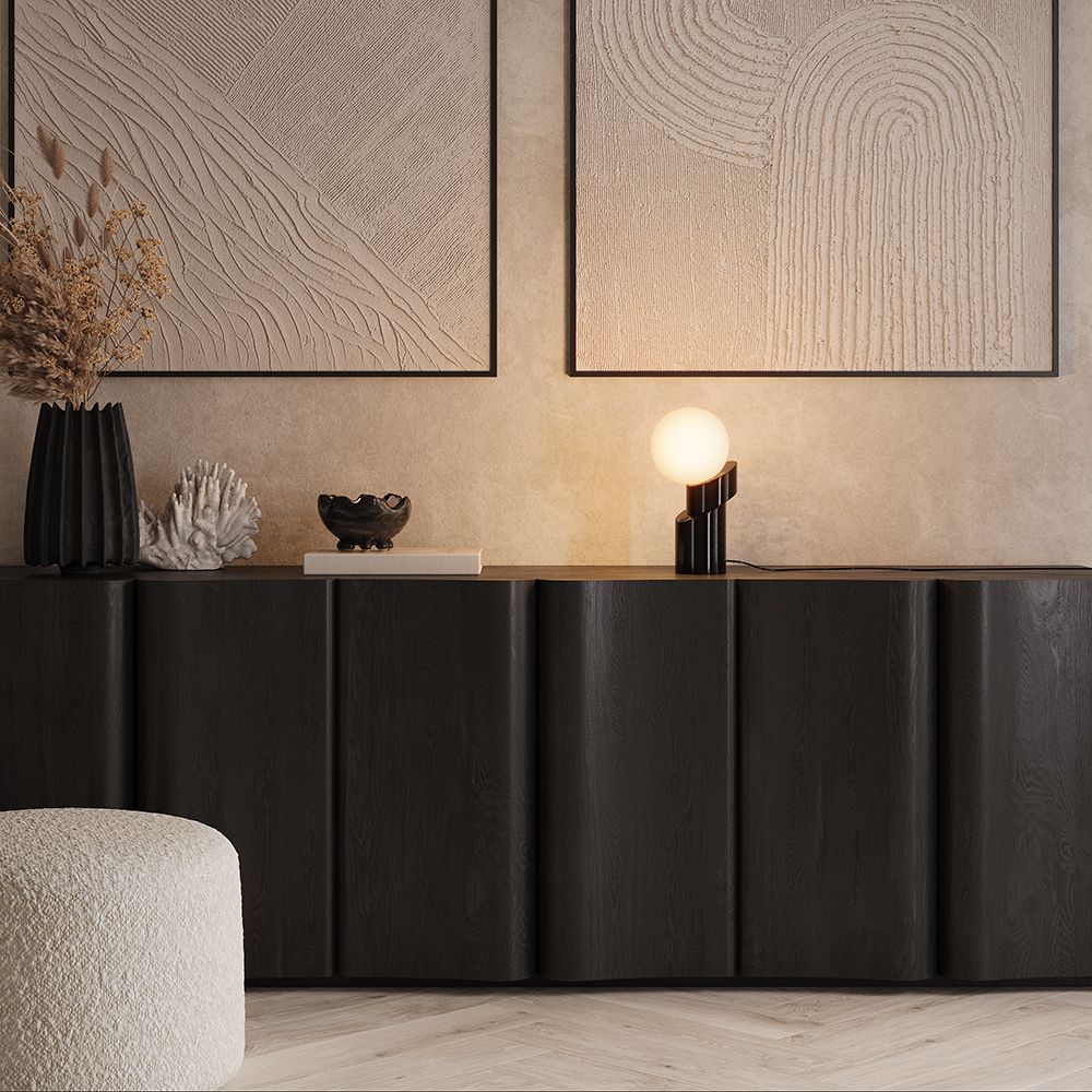 Настольная лампа 17,6*17,6*-32,4 см, *LED*3W, 3000K, Maytoni Divario MOD468TL-L3B3K, Черный