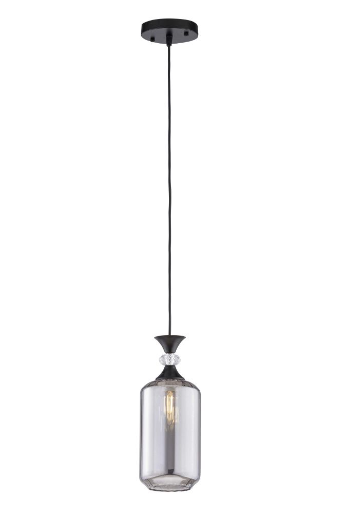 Люстра Ø120 x H200 (800), мм, 1*40W, BK (Черный) Rilon 5181/1H BK