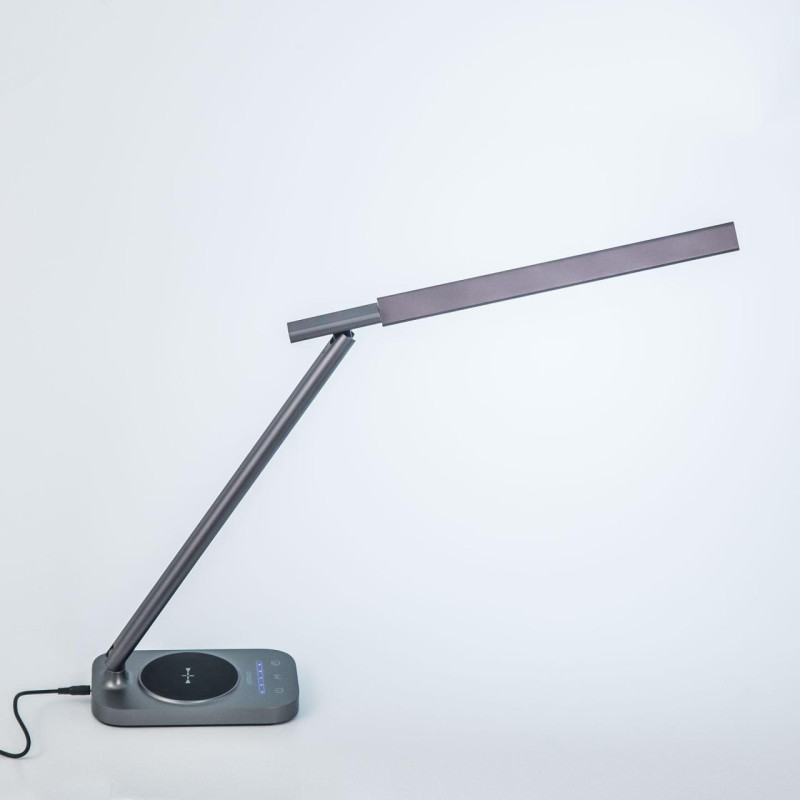 Настольный светильник светодиодный с USB+Qi Citilux Ньютон CL803052, серый