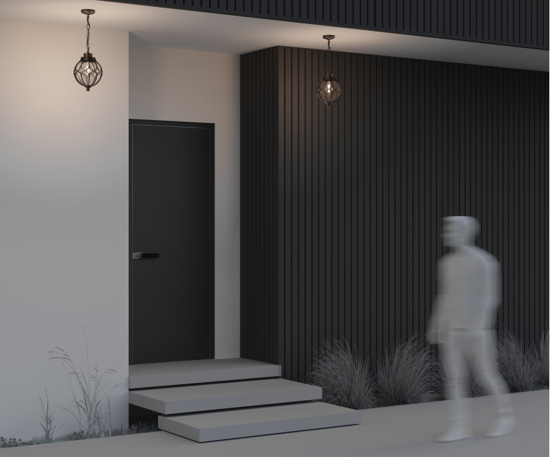 Уличный подвесной светильник Maytoni Via O024PL-01G, черный с золотом