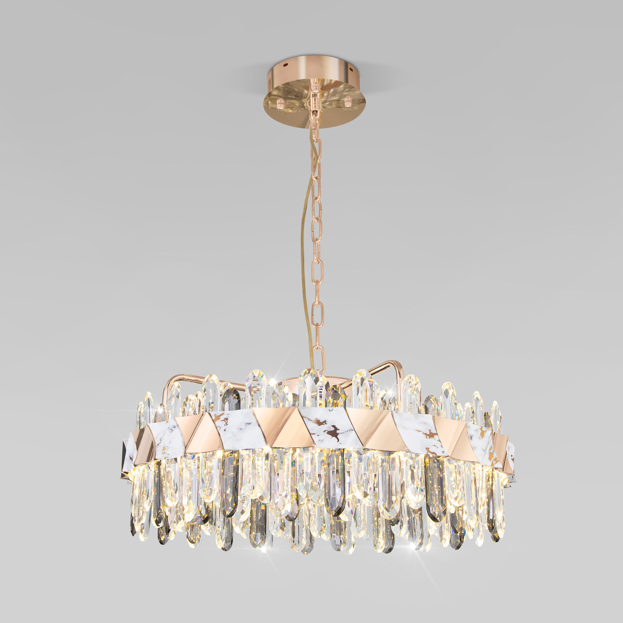Подвесной светильник с хрусталем 62*62*121 см, *LED, 100W, 3000;4000;6000 Bogate's Jewel 419/1, золото
