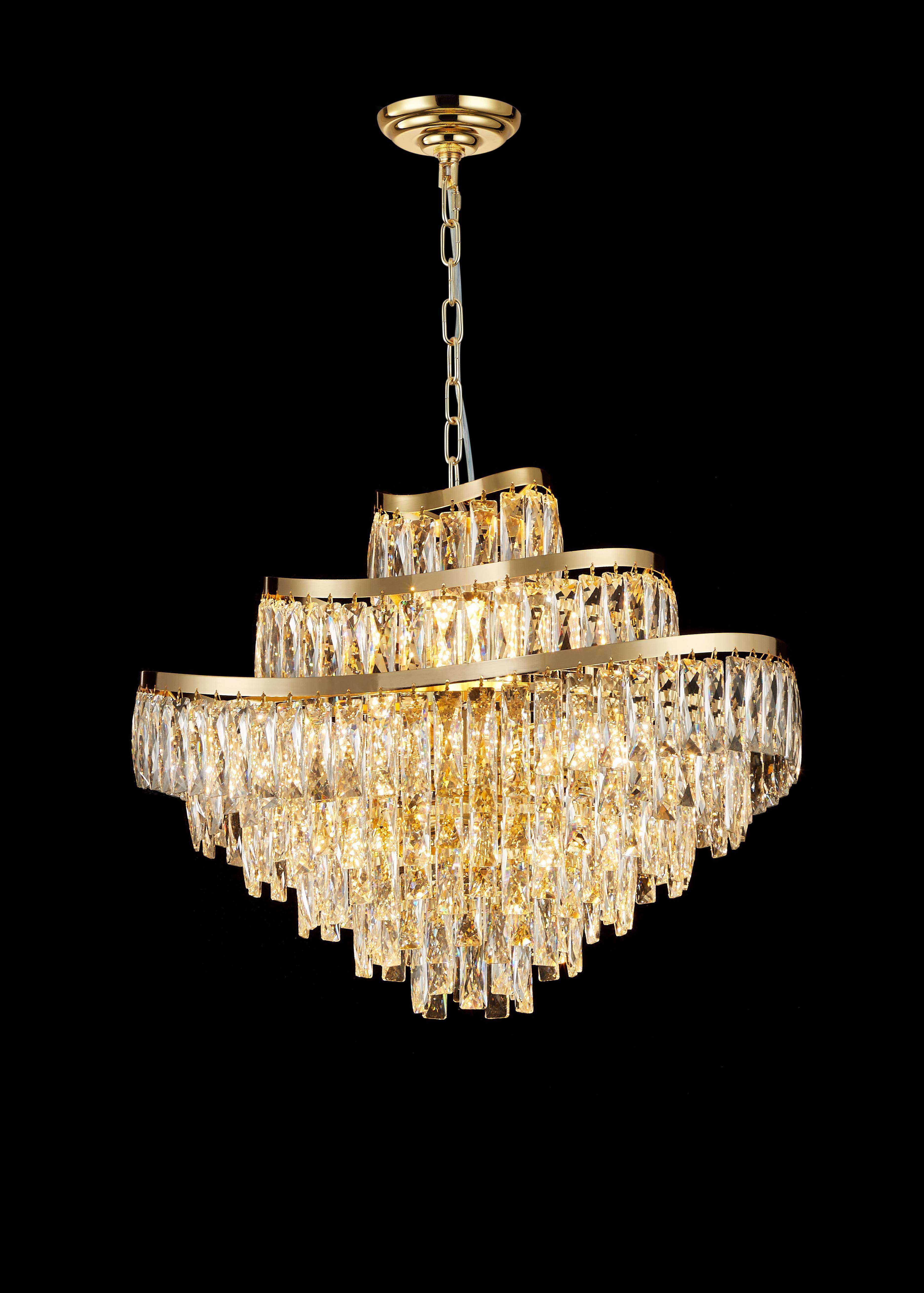 Люстра 550*440, 12*E14, 40W NewRgy Cristallo H68-ф550*H440 H GOLD, H GOLD