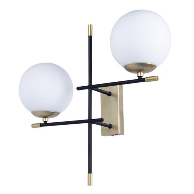 Бра 44*20*43 cм, 2*E14*40W Arte Lamp Arkab A2225AP-2BK черный