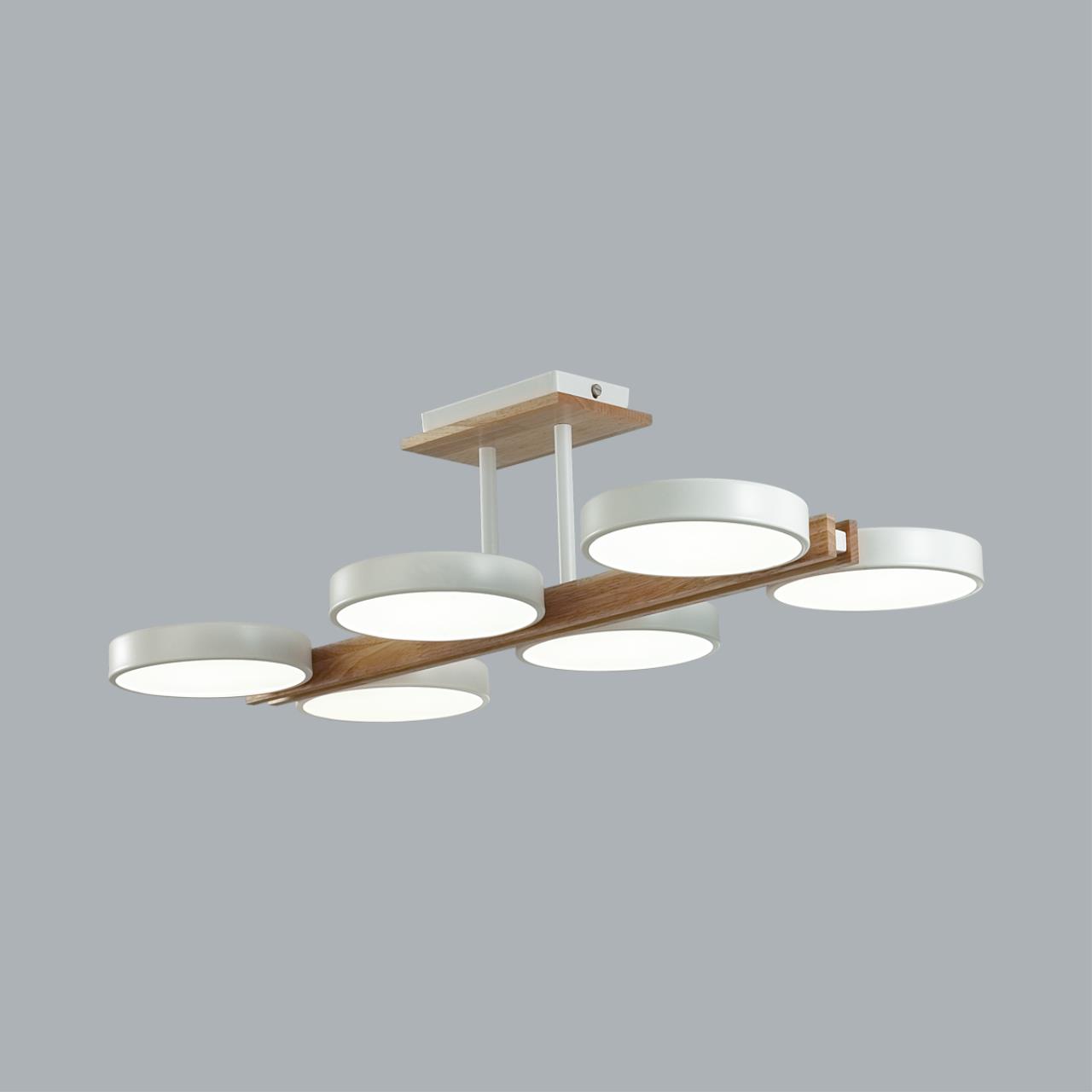 Потолочный светильник 33*65*17 см, 1*LED*72W 3000-4000-6000K Lumion Plato 8030/108CL белый, дерево