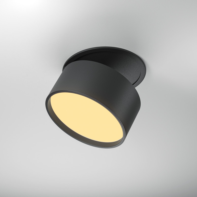Встраиваемый светильник 8,5*8,5*6,6 см, LED, 12W, Maytoni Technical ONDA DL024-12W-DTW-B черный