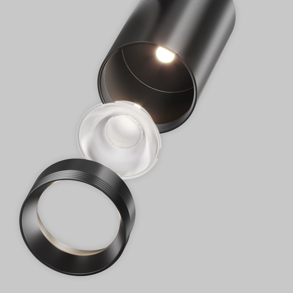 Трековый светильник Focus Led Exility X 4000K 18Вт 36° 16*1*-14 см, *LED*18W, 2050K, Maytoni Technical  TR243-18W4K-B, Черный