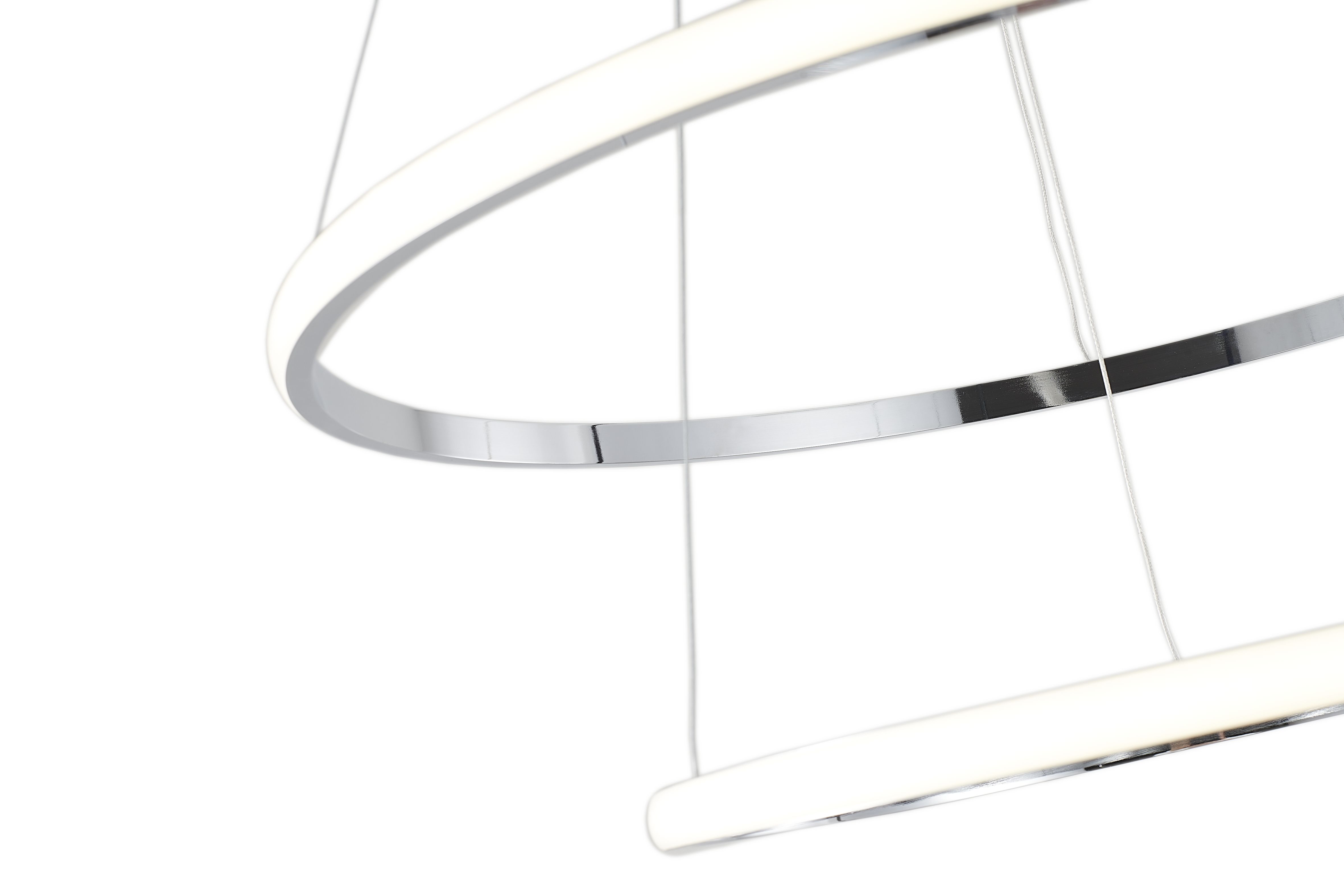 Светильник подвесной 40/60 см, LED 63W 4000K хром Zortes Ringolight ZRS.33322.63C
