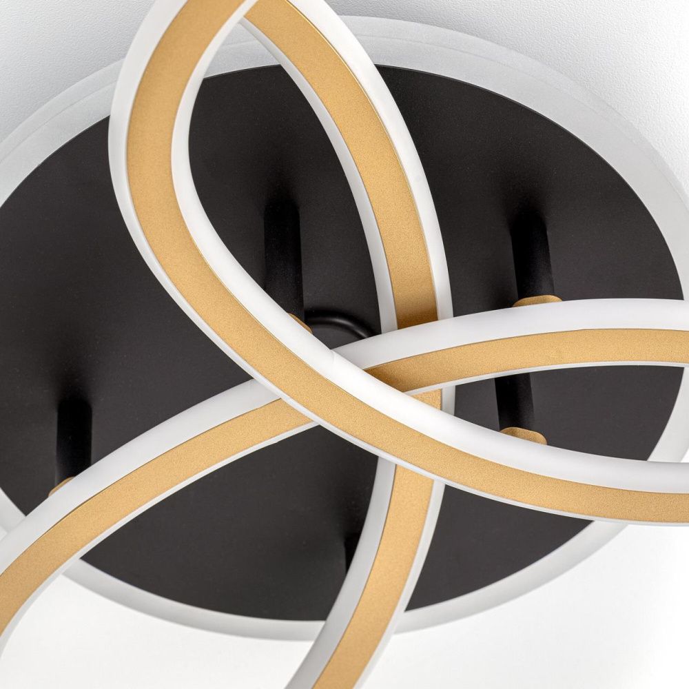 Люстра 51 см, 130W, 3000-5500К, 9000Lm, 24 м2 Citilux TRIO Черный+Золото CL215B132 с пультом