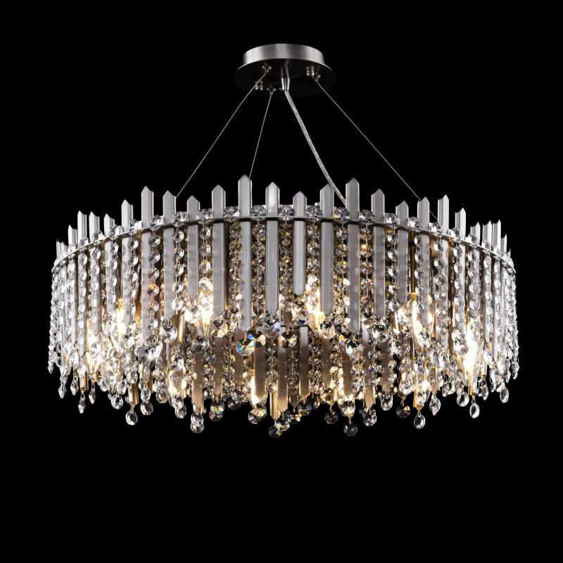 Подвесная люстра Maytoni Rocio MOD036PL-12N, диаметр 61 см, никель