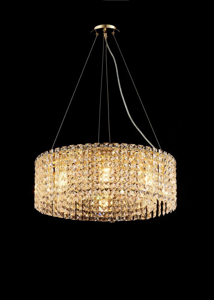 Люстра Ø600 x H210 (1200), мм, 8*40W (320W), H GOLD (Золото) NewRgy NW039-ф600*H210(1200) H GOLD