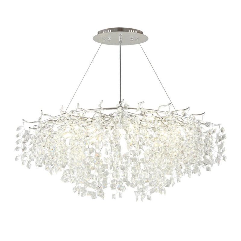 Подвесная люстра 100*60*80-170 см, 10*G9, 5W, Aployt Danusia APL.846.13.10, хром