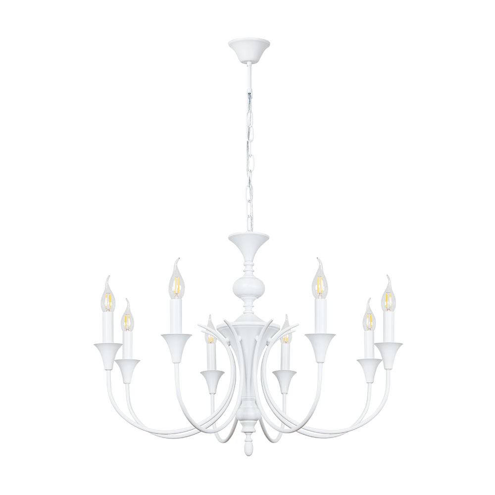 Люстра 53*75 см, 8*E14, 40W, Arte Lamp Collinetta A4094LM-8WH, Белый
