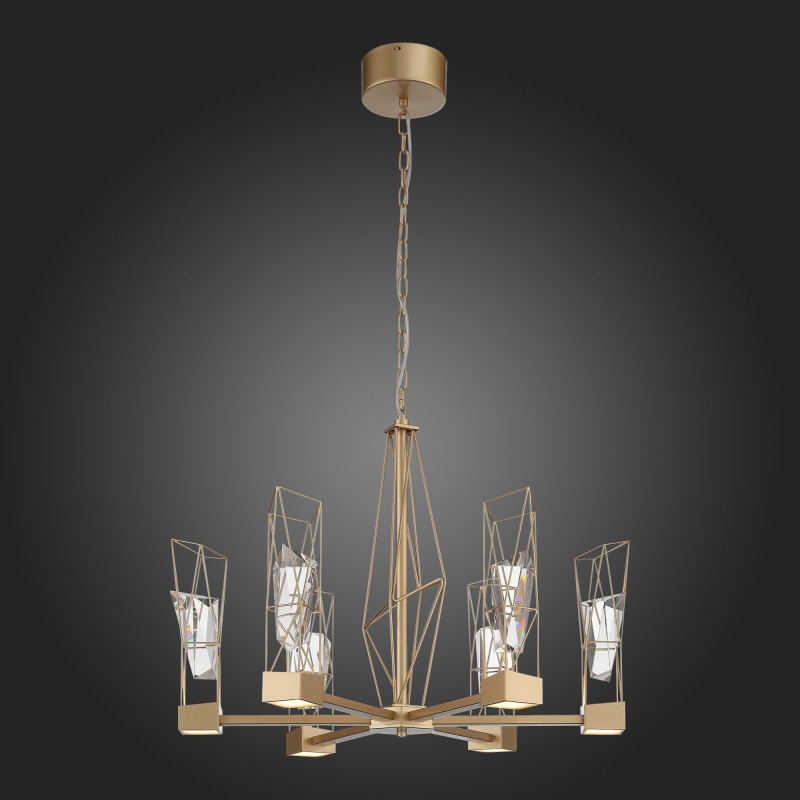 Люстра подвесная 60 см, 48W, 4000K ST LUCE PROGETTO SL815.203.06 Матовое золото