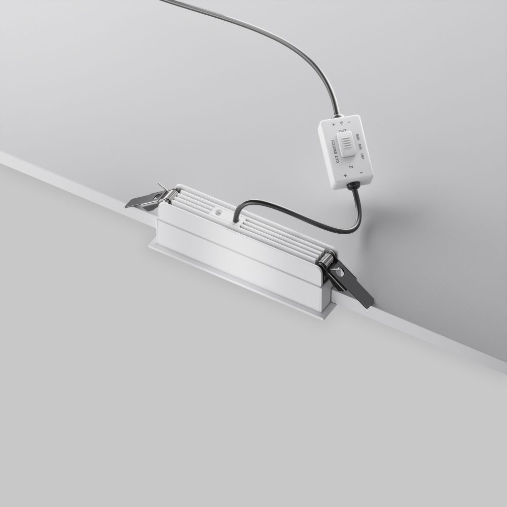 Встраиваемый светильник  DL100-6W2.7-3-4K-W 11,8*2,9*-3,5 см, *LED*6W, 4000K, Maytoni technical Parete DL100-6W2.7-3-4K-W, Белый